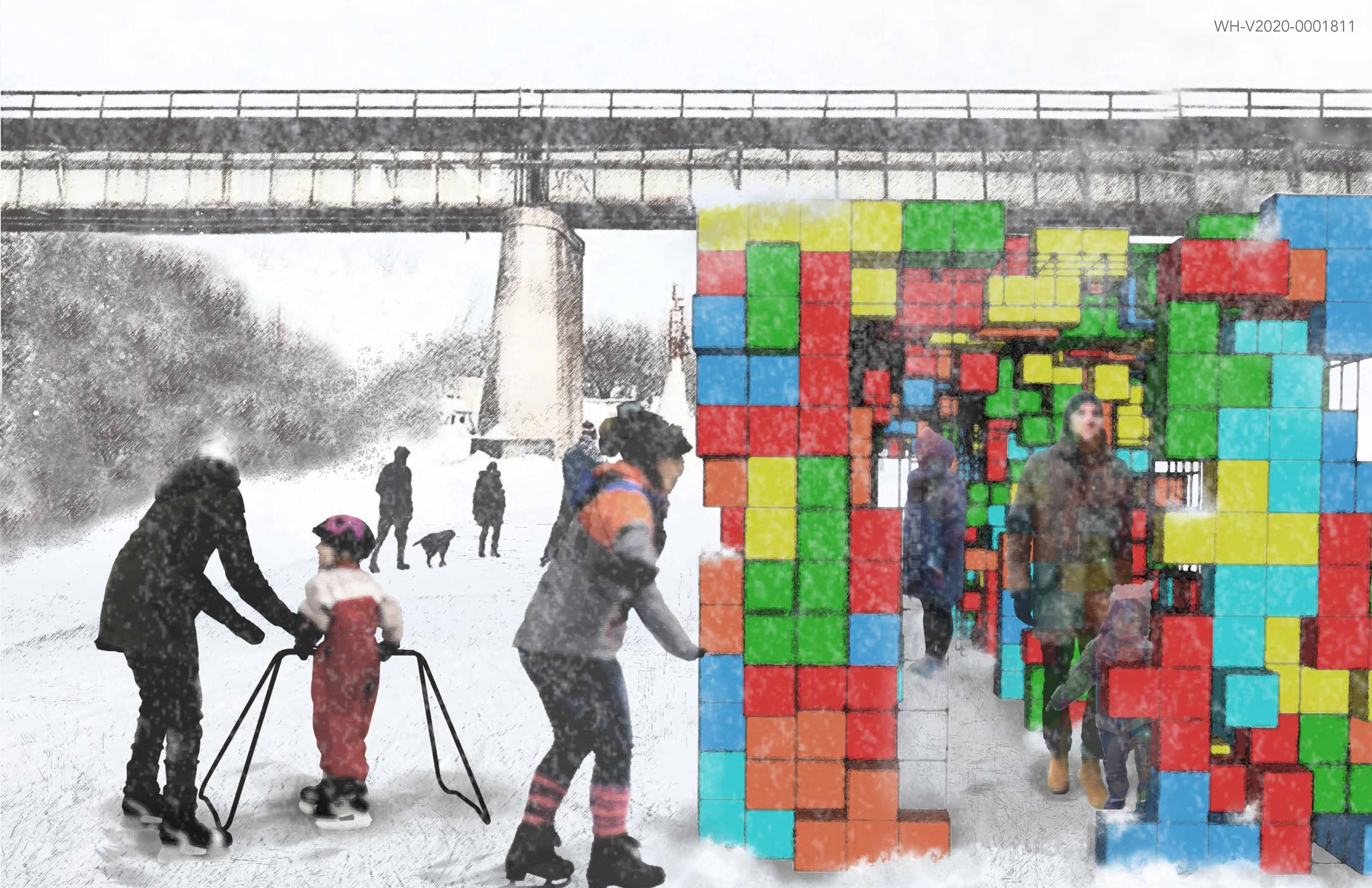 Foam Block Warming Hut Rendering